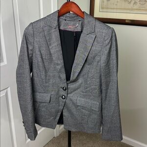 White House Black Market Gray Blazer with Button Details